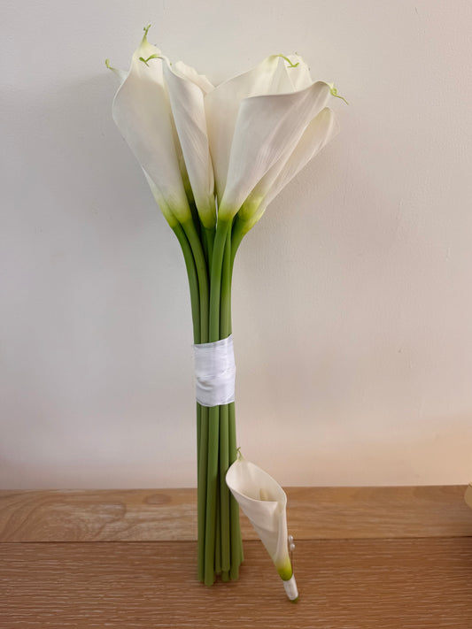 The Signature Calla Luxe Set (Bride Bouquet & Boutonnière)